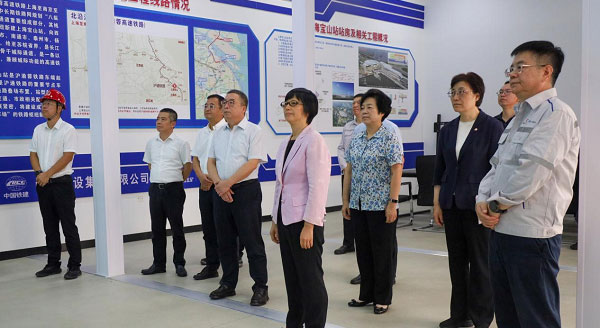 上海市人大常委會副主任宗明到上海寶山站站房項目調(diào)研